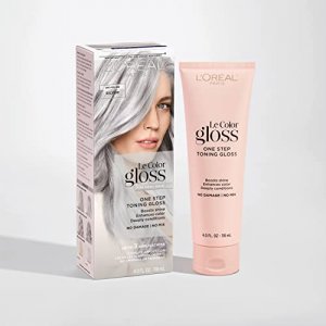 L'Oreal Paris Le Color Gloss One Step In-Shower Toning Hair Gloss, Neutralizes Brass, Conditions & Boosts Shine, Silver, 4 Oz
