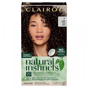 Clairol Natural Instincts Demi-Permanent Hair Dye, 4 Dark Brown Hair Color, Pack of 1