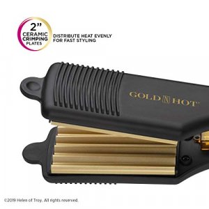 Gold N Hot Professional Ceramic 2 Hair Crimper Iron, 2 Inch (Pack of 1)