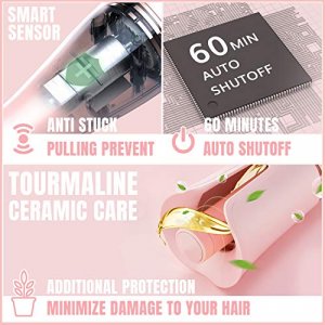 LENA Geniecurl Auto Hair Curling Wand with Ceramic Ionic Barrel and Smart Anti-Stuck Sensor, Professional Hair Curler Styling Tool for Long and Short