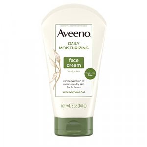 Aveeno Daily Moisturizing Fragrance-Free Face Cream for Dry Skin, Hydrating Facial Cream Moisturizer with Soothing Non-GMO Oat, Paraben-, Fragrance- 