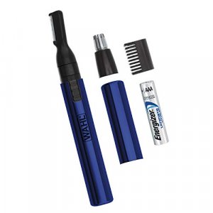 Wahl Lithium Two-in-One Pen Detail Trimmer for Nose, Ear, Neckline, Eyebrow, & Other Detailing - Blue - by The Brand Used by Professionals - Model 56