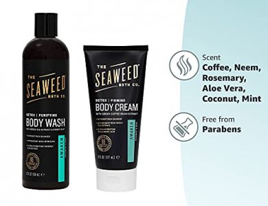The Seaweed Bath Co. Rosemary & Mint 12oz Body Wash and 6oz Body Cream,  Natural Organic Bladderwrack Seaweed, Paraben Free - Imported Products from  USA - iBhejo