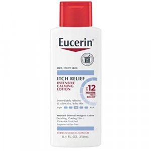 Eucerin Itch Relief Intensive Calming Lotion, Itch-Relieving Lotion for Sensitive Dry Skin, 8.4 Fl Oz Bottle
