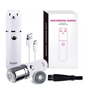 ProHT Facial Hair Removal for Women Rechargeable, Painless Fast Hair Remover, Womens Face Shaver for Upper Lip, Chin, with 1 More Replacement Head,15