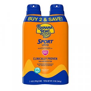 Banana Boat Sport Ultra, Reef Friendly, Broad Spectrum Sunscreen Spray, SPF 50, 6oz. - Twin Pack