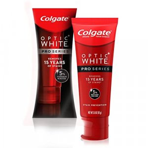 Colgate Optic White Pro Series Whitening Toothpaste with 5% Hydrogen Peroxide, Stain Prevention, 3 oz Tube