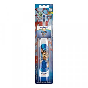 Paw Patrol Arm & Hammer Kids Spinbrush, Soft, Electric Battery Toothbrush, 1 ct, Character May Vary