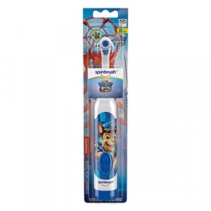 Paw Patrol Arm & Hammer Kids Spinbrush, Soft, Electric Battery Toothbrush, 1 ct, Character May Vary