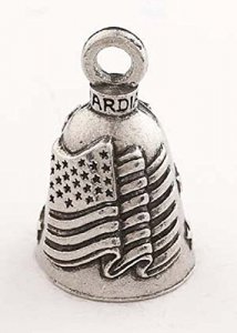 American Flag Guardian Bell, Silver