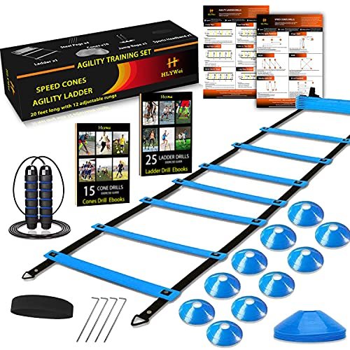 Speed Agility Training Set Includes 1 Agility Ladder 4 Steel