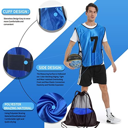 Breathable Football Basketball Training Jerseys Soccer Sports Vest,  Sleeveless Scrimmage Training Vest, For Soccer Football Volleyball Sports