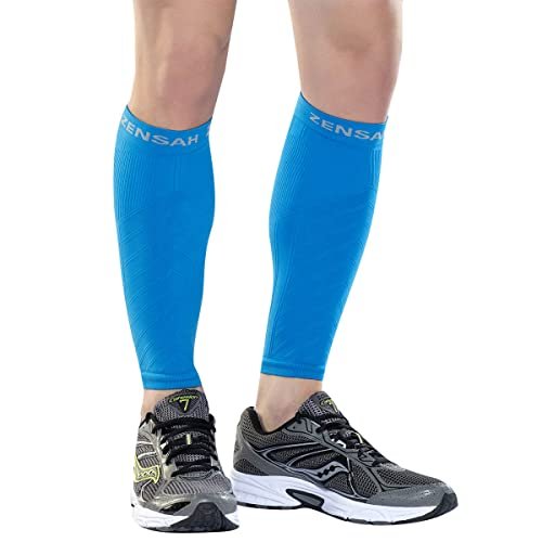 Zensah Compression Leg Sleeves, Blue, Small/Medium - Imported Products from  USA - iBhejo