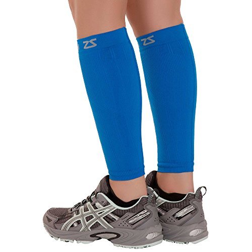 Zensah Compression Leg Sleeves, Blue, Small/Medium - Imported