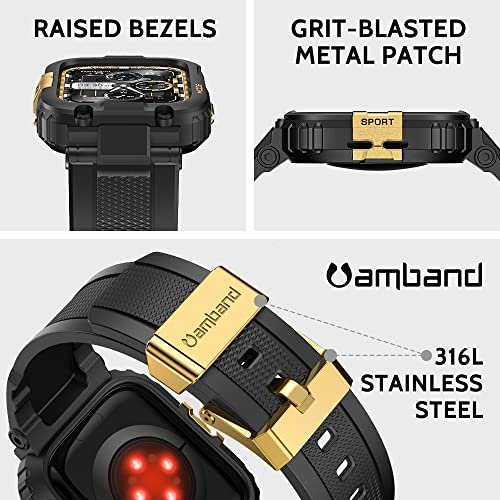 amBand Bands Compatible with Apple Watch 8/7 45mm, M1 Sport Series 