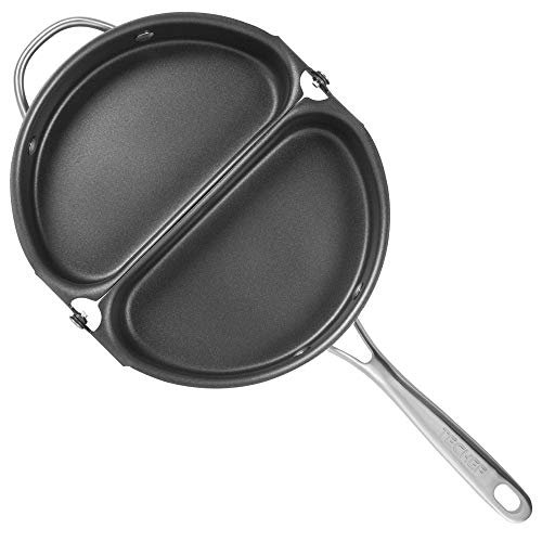 TECHEF - Frittata and Omelette Pan, Double Sided Folding Egg Pan, Made in  Korea (PFOA Free) (Black)