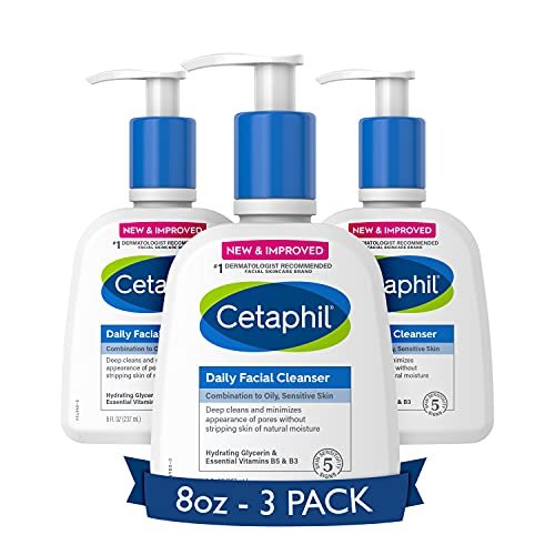  Cetaphil Face Wash, Daily Facial Cleanser for