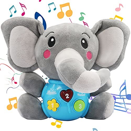 CGNiONE Plush Elephant Music Baby Toys, Newborn Baby Toys for Baby