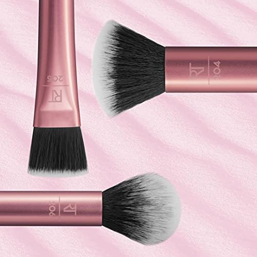Real Techniques Flawless Base Makeup Brush Kit 2.0, Face Brush Set For  Liquid, Cream, & Powder Products, Bronzer & Foundation, Streak Free Makeup  App - Imported Products from USA - iBhejo