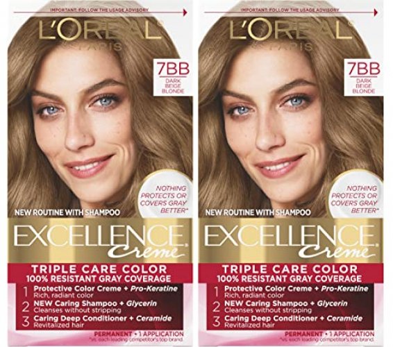 L'oreal Paris Excellence Creme Permanent Hair Color, 7bb Dark Beige 