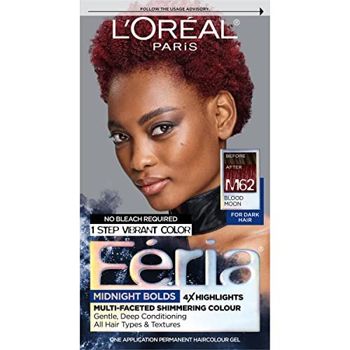L'Oreal Paris Feria Midnight Bold Multi-Faceted Permanent One-Step Hair  Color Kit, No Bleach Required, Blood Moon - Shop Imported Products from USA  to India Online - iBhejo