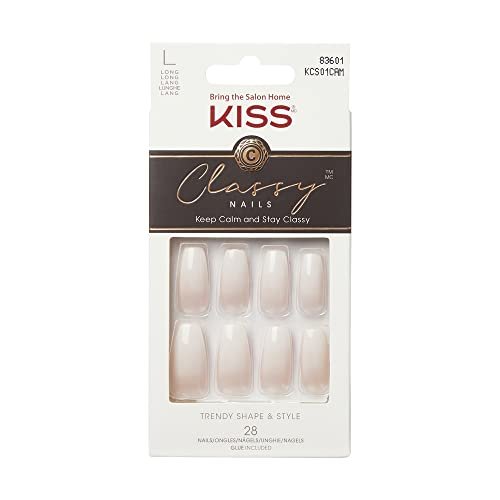 KISS Salon Acrylic French Color Press-On Nails, 'Flame', Black, Short  Coffin, 31 Ct. – KISS USA