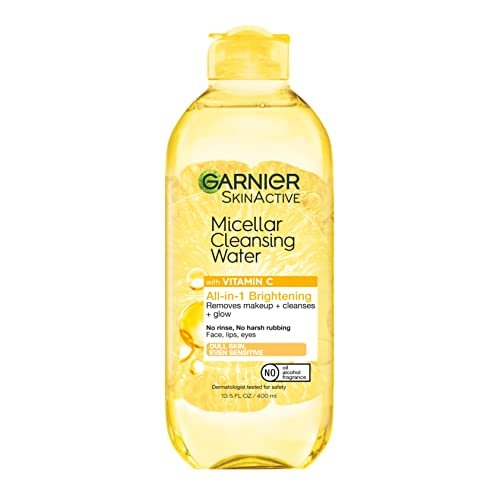 Garnier SkinActive Micellar Water for All Skin Types, Facial Cleanser &  Makeup Remover, 13.5 Fl Oz (400mL), 1 Count (Packaging May Vary)