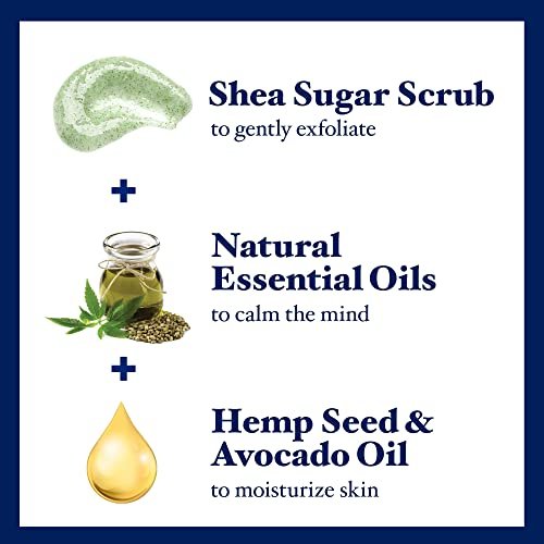 Dr Teal's Shea Sugar Body Scrub, Cannabis Sativa Hemp Seed Oil with  Essential Oils, 19 oz. 