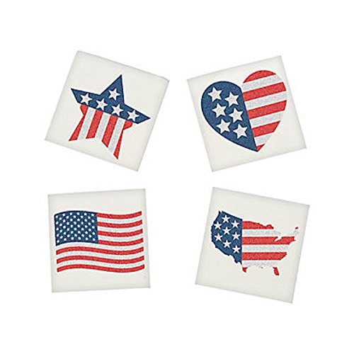 Watercolor Fourth of July Temporary Tattoos  Fourth of july Temporary  tattoos Diy watercolor