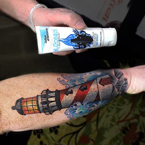 H2Ocean Aquatat Tattoo Aftercare Healing Ointment, Lotion & Moisturizer Cream for Your New Inked Tattoos, 1.75 Oz - Imported Products from USA - iBhejo