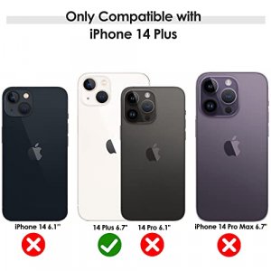 LOHASIC for iPhone 14 Plus Case Compatible with Magsafe, Vintage Leather Slim Luxury PU Soft Flexible Bumper Non-Slip Grip Shockproof Protective Cove