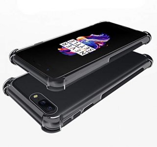 iCoverCase Compatible with OnePlus 5 Case, Crystal Clear Soft TPU Shock Absorption Bumper Slim Thin Cover Case -Clear