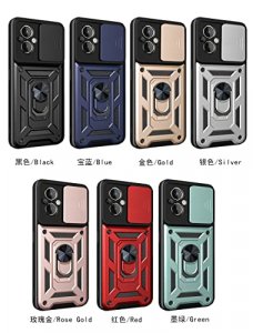 SunStory for OnePlus Nord N20 5G Case [ Not Fit Oneplus Nord N200 5G ] with HD Screen Protector [2 Packs] and Kickstand and Slide Camera Cover,Dual L