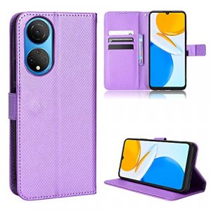Elubugod Case for Huawei Honor X7 Leather Case Cover,Case for Huawei Honor X7 CMA-LX2 Case PU Leather flip Cover Purple