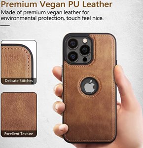  TRODINO Square Leather iPhone 14 Case with Wristband