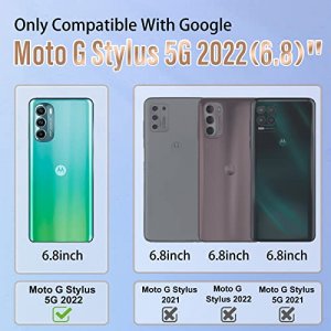 Likiyami (2in1) for Motorola Moto G Stylus 5G 2022 Case Heart Women Girls Girly Cute Luxury Pretty Aesthetic Phone Cases Mint Green Gold Love Hearts