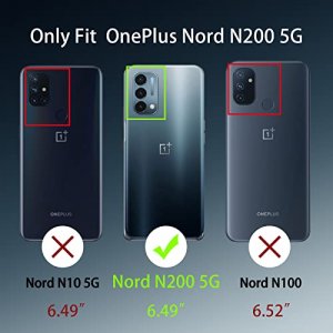 Kudini for OnePlus Nord N200 5G Case, N200 Phone Case for Women Glitter Crystal Soft Clear TPU Luxury Bling Cute Protective Cover with Kickstand Stra