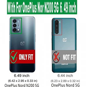 Folmeikat for Oneplus Nord N200 5G Case Clear Transparent Reinforced Corners TPU Shock-Absorption Flexible Cell Phone Cover for Oneplus Nord N200 5G