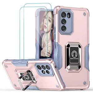 Suordii for Moto G 5G Case with Screen Protector [2 Pack],Motorola G 5G Case with Ring Magnetic Support Kickstand Shockproof, Full Body Heavy Duty Dr