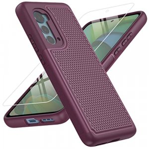 for Motorola Moto Edge 2022 Case: Moto Edge 2022 5G UW Dual Layer Case | Shockproof Protective Cell Phone Cover with Hybrid Sturdy Textured Shell - D