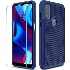 for Motorola Moto G Pure Case: Drop Protective Military Grade Armor Case Cover | Sturdy Anti-Slip Grip & Shock-Proof Silicone TPU Bumper | Dual-Layer