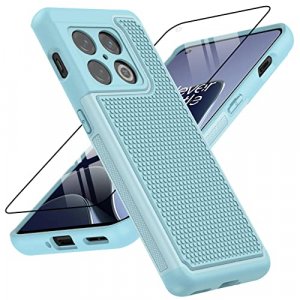 for Oneplus 10 Pro Case Shockproof: Dual Layer Protective Heavy Duty Cell Phone Cover Rugged with Non Slip Textured Back - Military Protection Bumper
