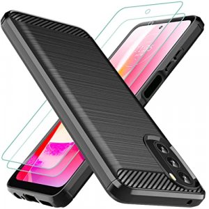 Osophter for Moto G 5G 2022 Case,Motorola G 5G 2022 Case with 2pcs Screen Protector Shock-Absorption Flexible TPU Rubber Protective Cell Phone Cover