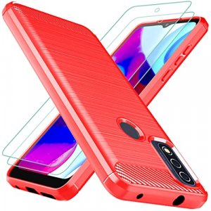 Osophter for Moto G Pure Case with 2pcs Screen Protector Shock-Absorption Flexible TPU Rubber Protective Cell Phone Cover for Motorola Moto G Pure(Re