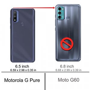 Osophter for Moto G Pure Case with 2pcs Screen Protector Shock-Absorption Flexible TPU Rubber Protective Cell Phone Cover for Motorola Moto G Pure(Re