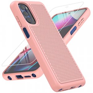 for Motorola Moto G-Stylus 2022 Case: Dual Layer Protective Heavy Duty Cell Phone Cover Shockproof Rugged with Non Slip Textured Back - Military Prot