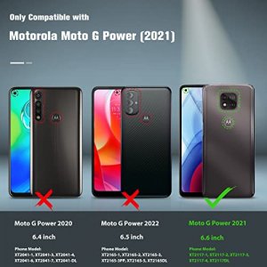 for Motorola Moto G Power 2021 Case: Dual Layer Protective Heavy Duty Cell Phone Cover Shockproof Rugged with Non Slip Textured Back - Military Prote