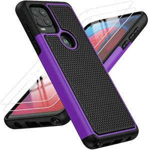 for Motorola Moto G Stylus 5G Case: Dual Layer Protective Heavy Duty Cell Phone Cover Shockproof Rugged with Non Slip Textured Back - Military Protec