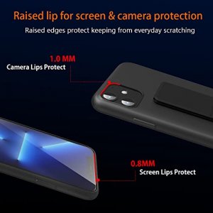 Case for OnePlus Nord N20 5G Phone Case, Stand Case with Tempered Glass Screen Protector Hide Telescopic Folding Kickstand Shockproof Protective Cove