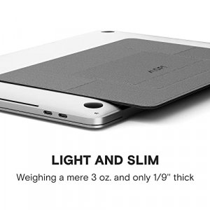 MOFT Invisible Laptop Stand for Laptops Without Bottom Vents, Lightweight Adhesive 2-Height Repositionable Residue-Free Laptop Desk Stand (Jean Grey)